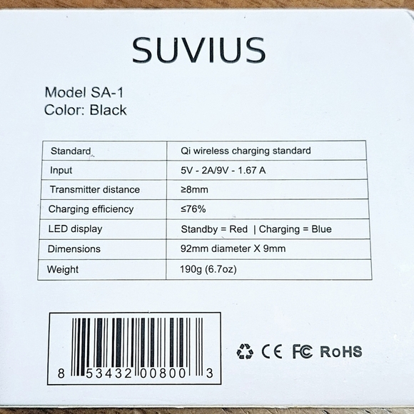 SUVIUS Fast Charge Wireless Charger - Picture 5 of 5